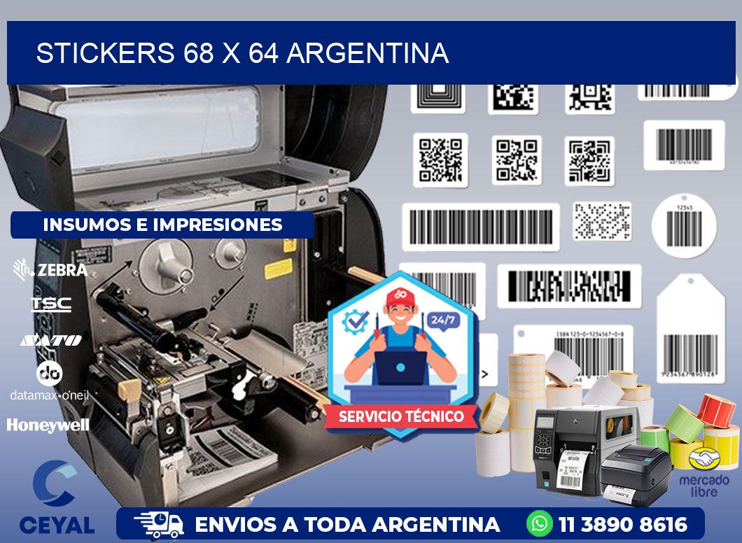 STICKERS 68 x 64 ARGENTINA