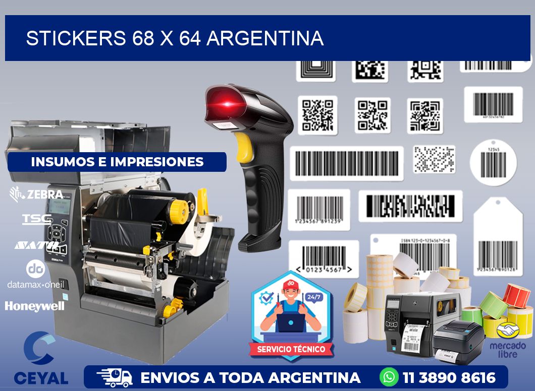 STICKERS 68 x 64 ARGENTINA