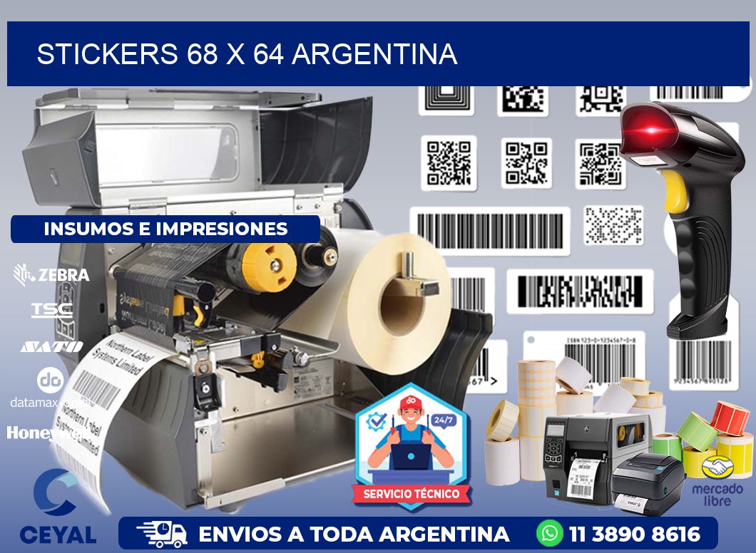 STICKERS 68 x 64 ARGENTINA