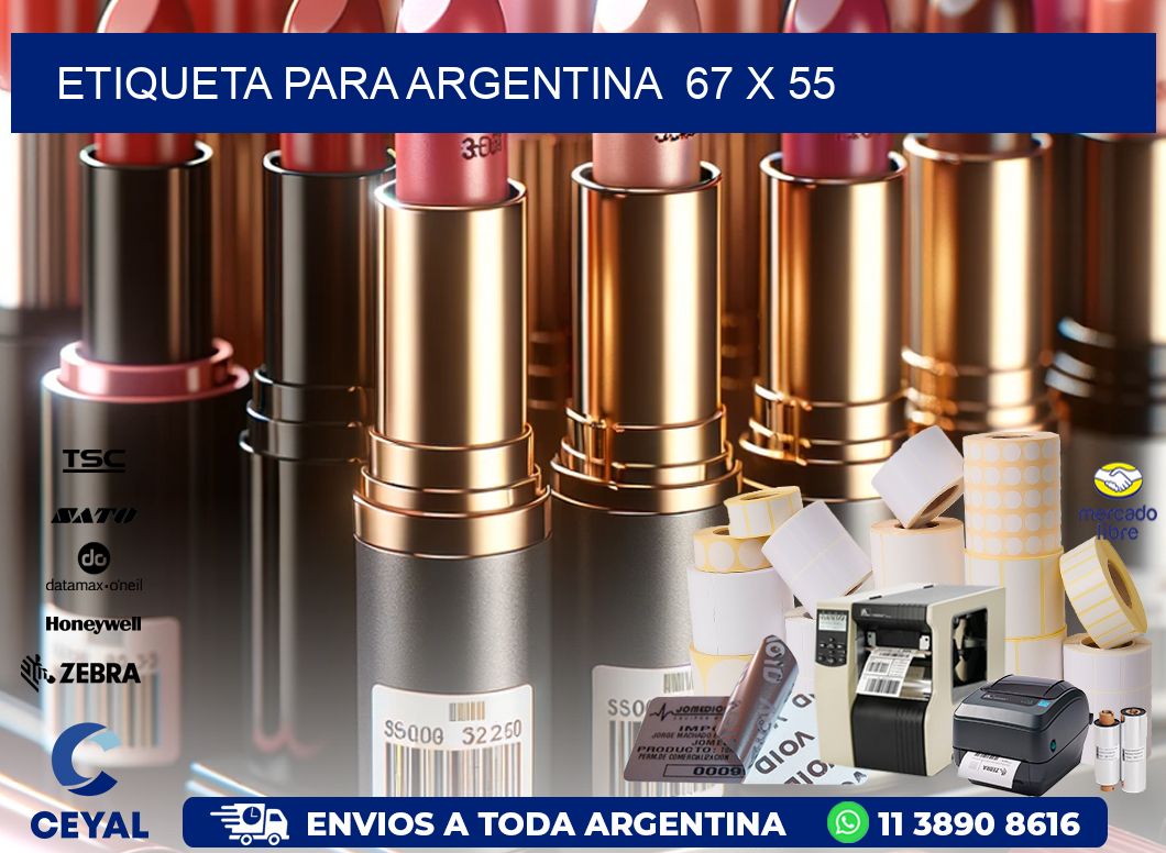 etiqueta para Argentina  67 x 55