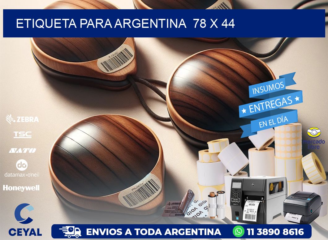 etiqueta para Argentina  78 x 44