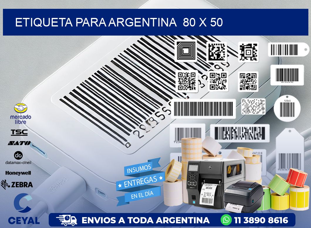 etiqueta para Argentina  80 x 50