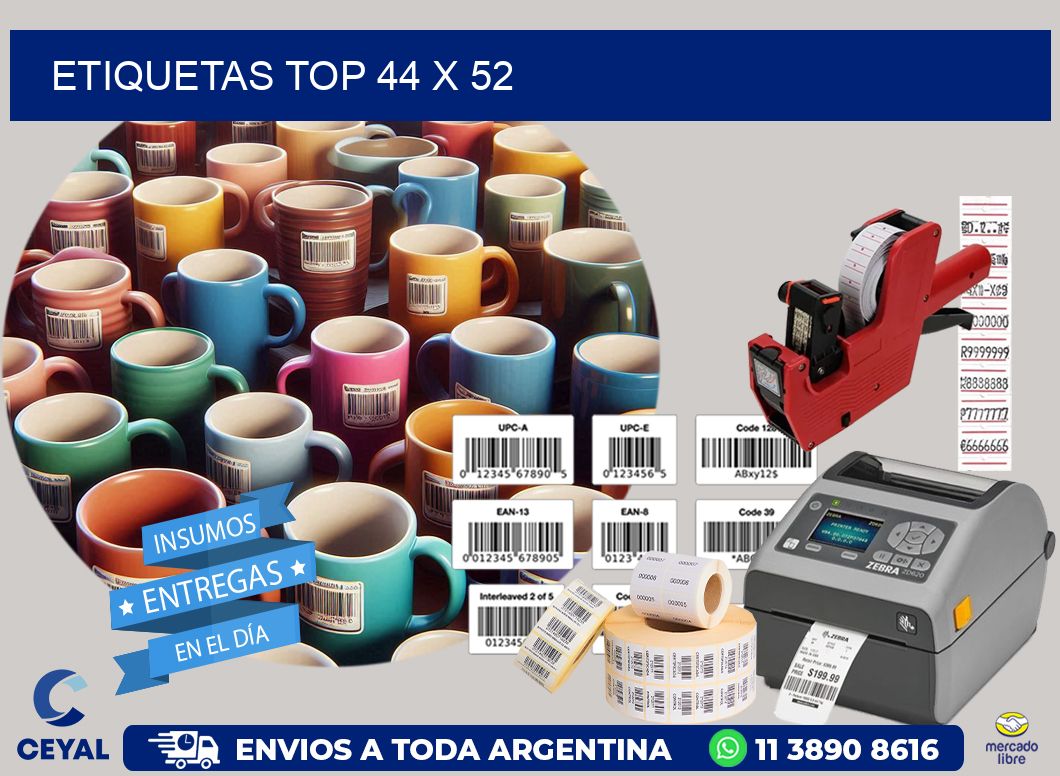 etiquetas top 44 x 52