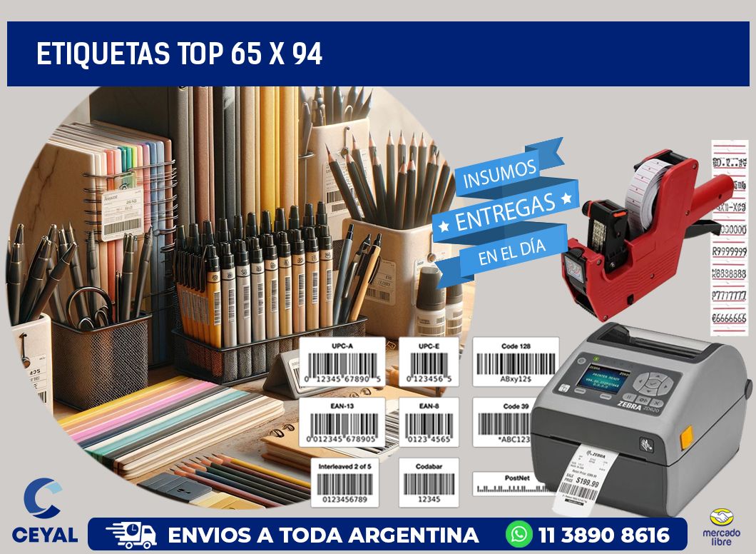 etiquetas top 65 x 94