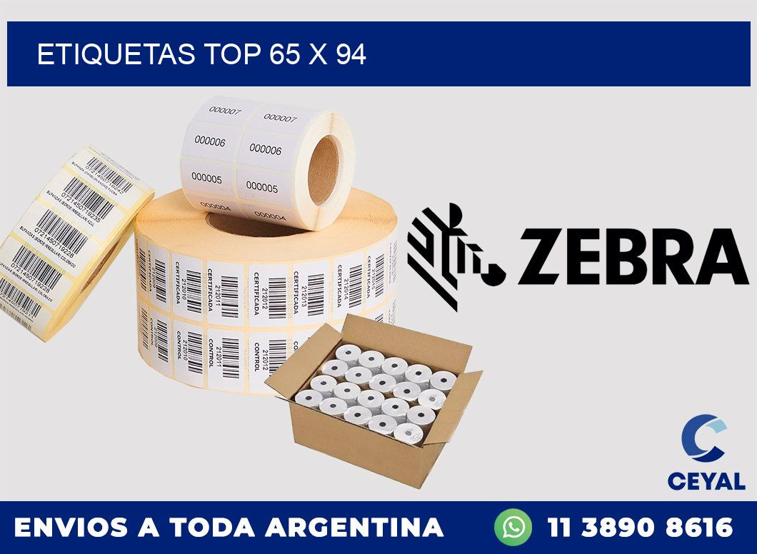 etiquetas top 65 x 94