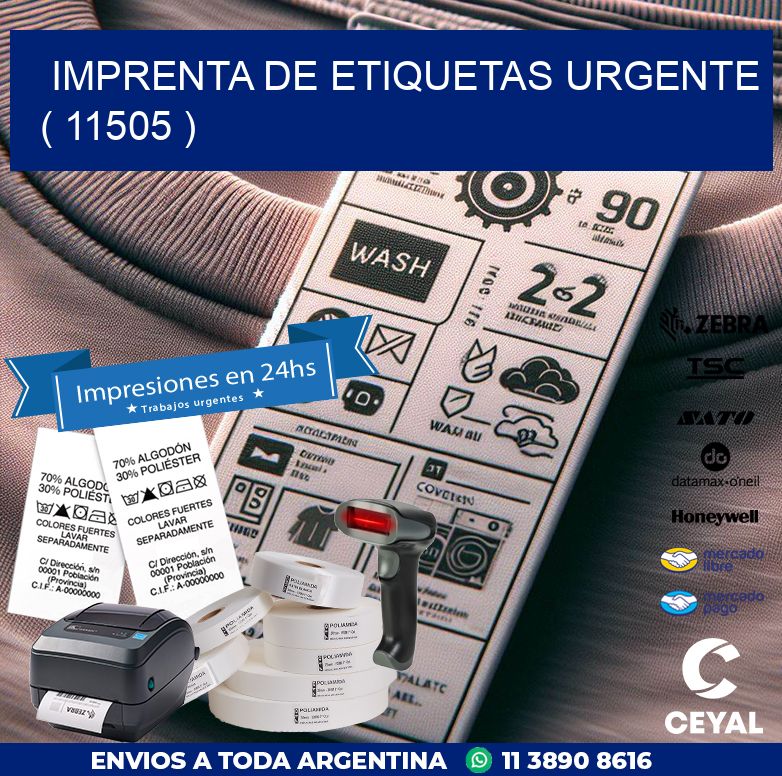 imprenta de etiquetas urgente ( 11505 )