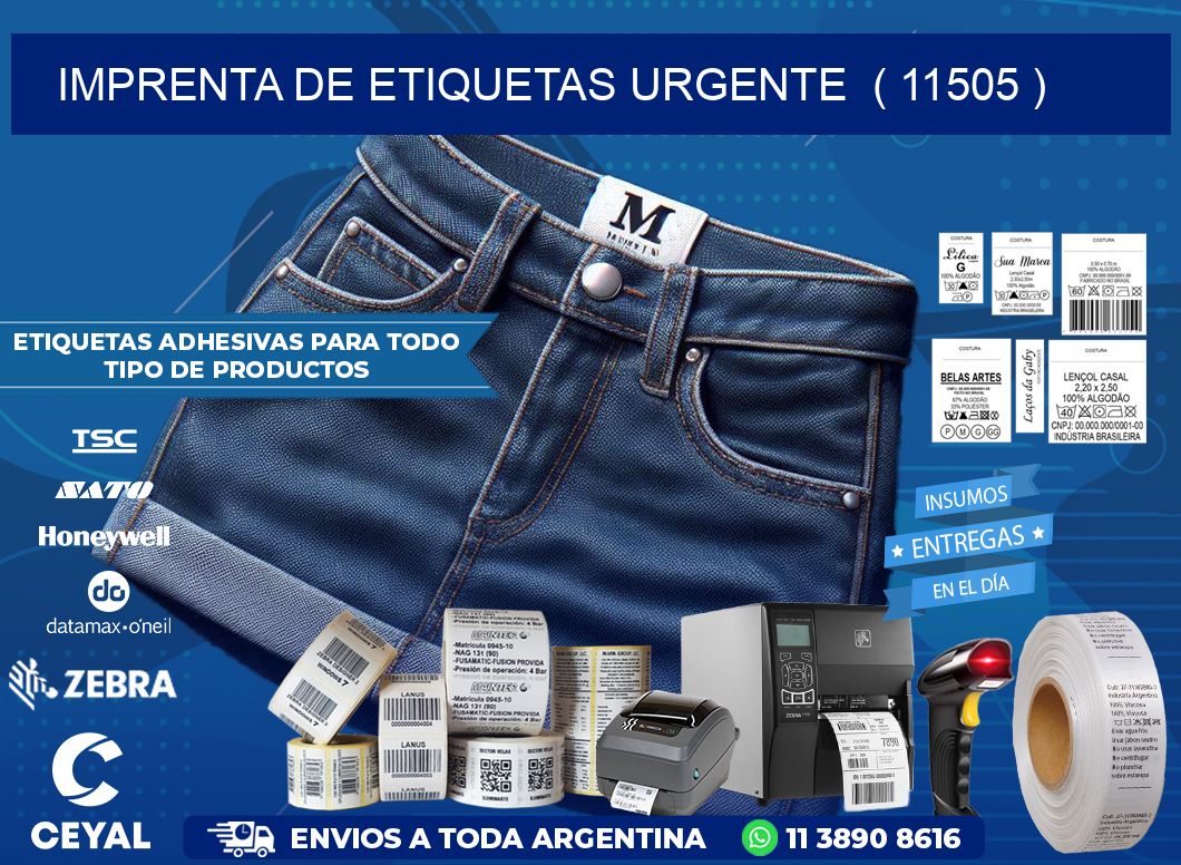 imprenta de etiquetas urgente ( 11505 )