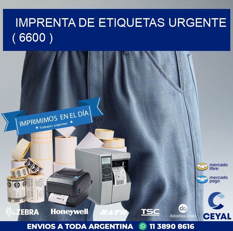 imprenta de etiquetas urgente ( 6600 )