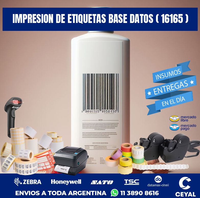 impresion de etiquetas base datos ( 16165 )