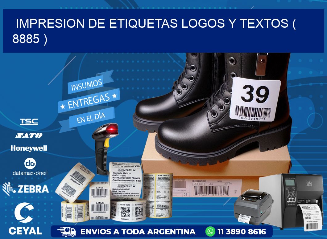 impresion de etiquetas logos y textos ( 8885 )