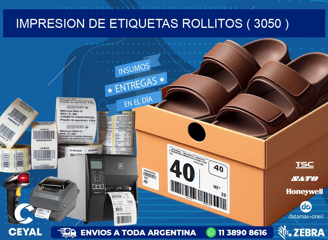 impresion de etiquetas rollitos ( 3050 )