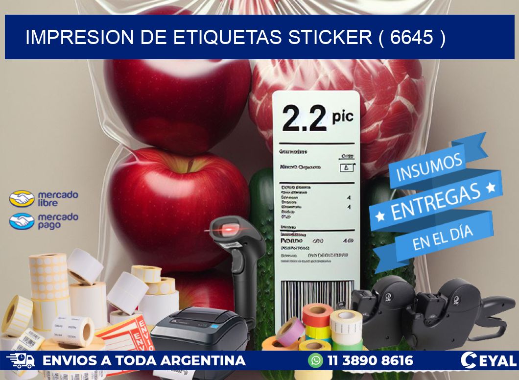 impresion de etiquetas sticker ( 6645 )
