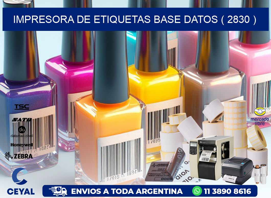 impresora de etiquetas base datos ( 2830 )