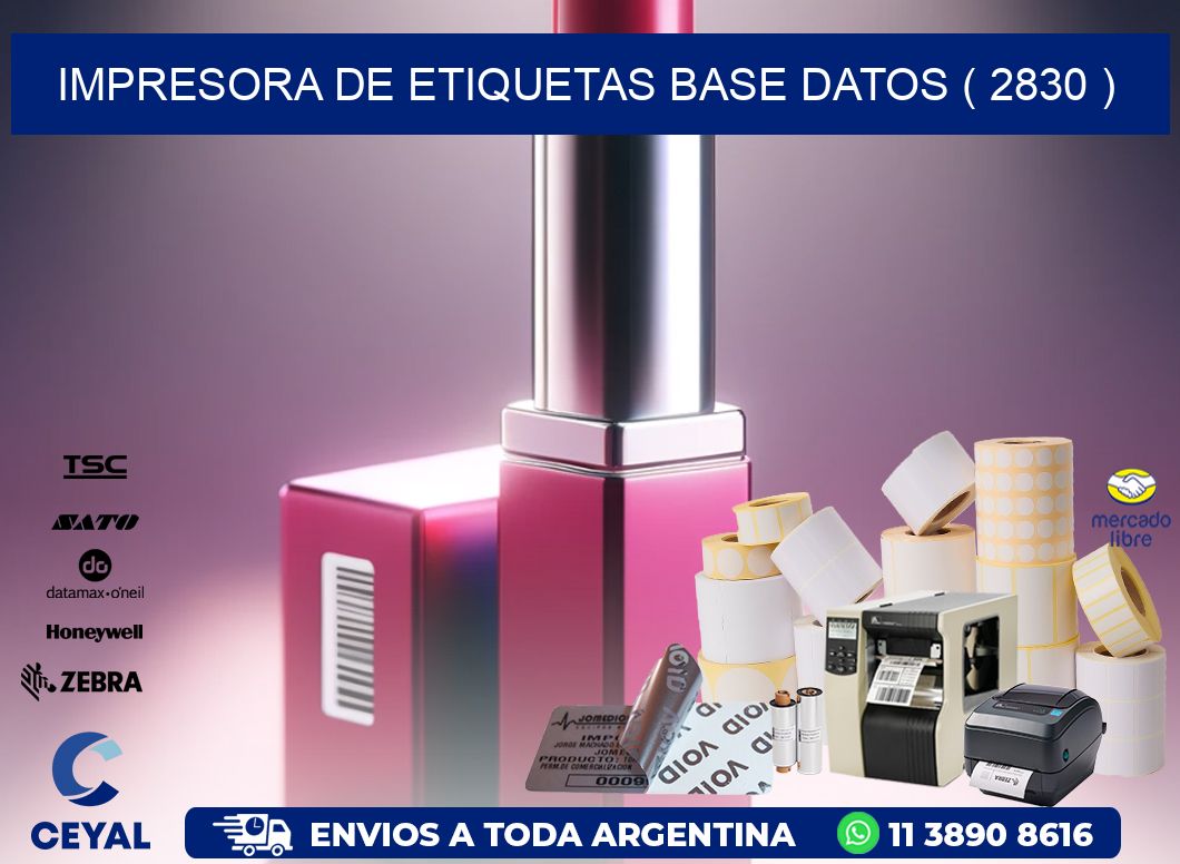 impresora de etiquetas base datos ( 2830 )