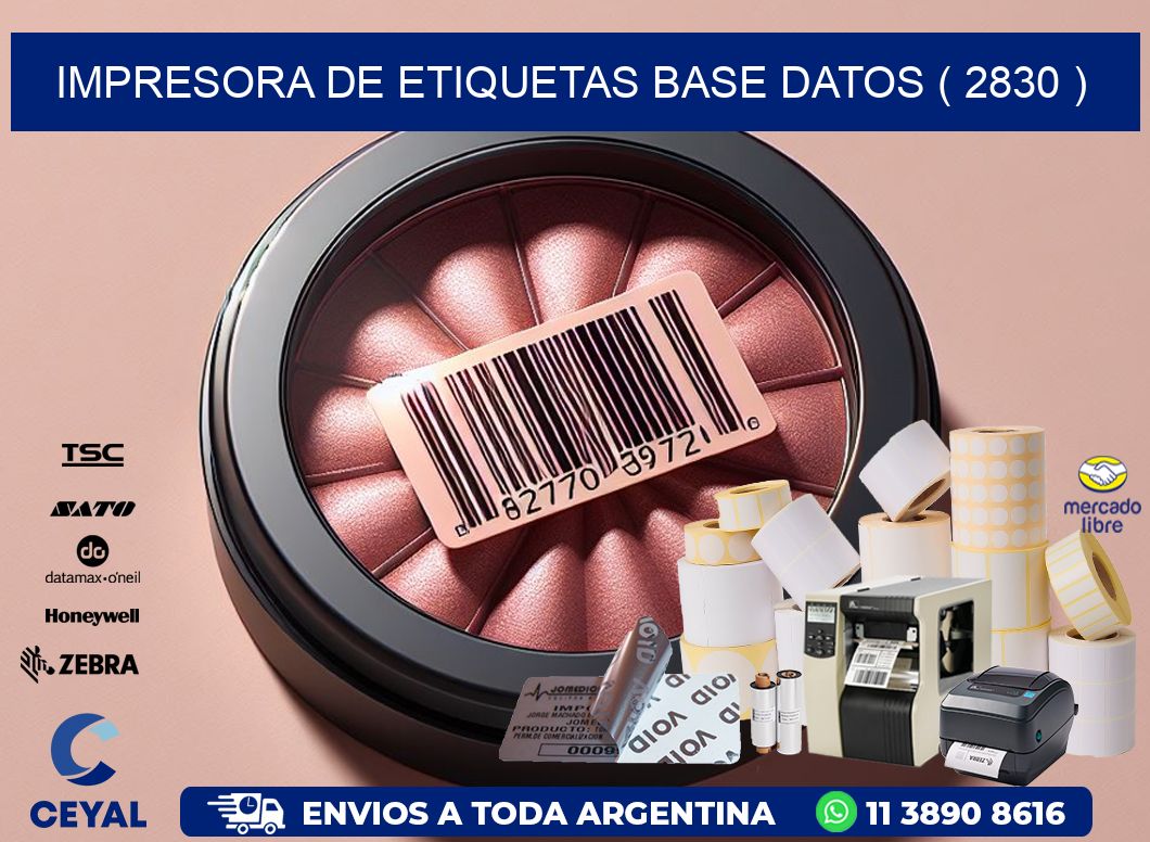 impresora de etiquetas base datos ( 2830 )