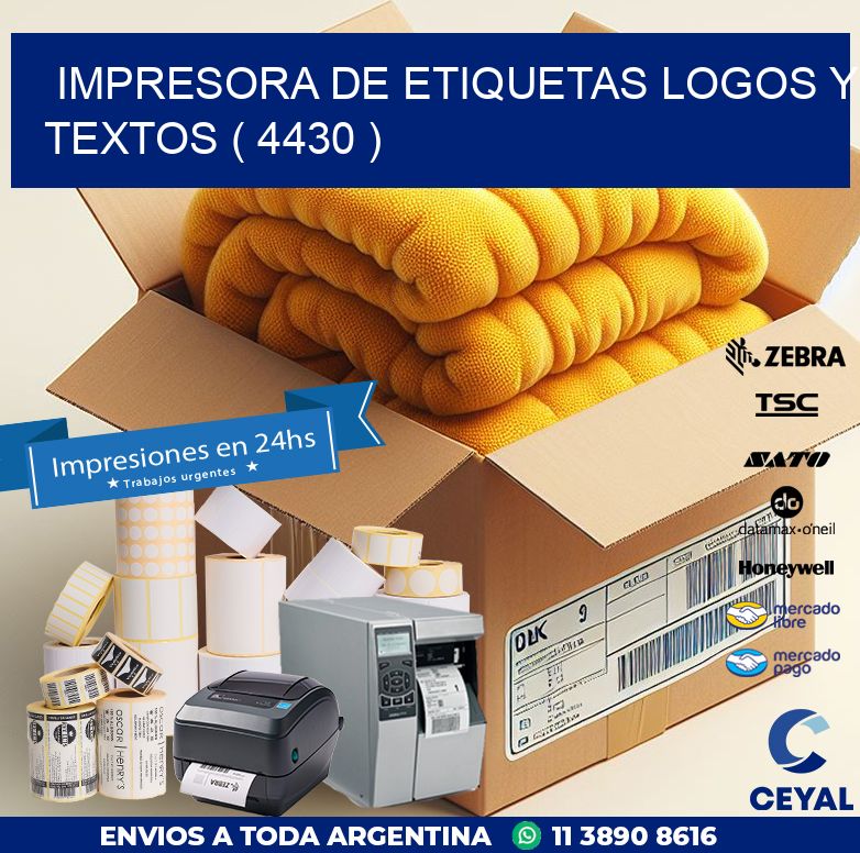 impresora de etiquetas logos y textos ( 4430 )