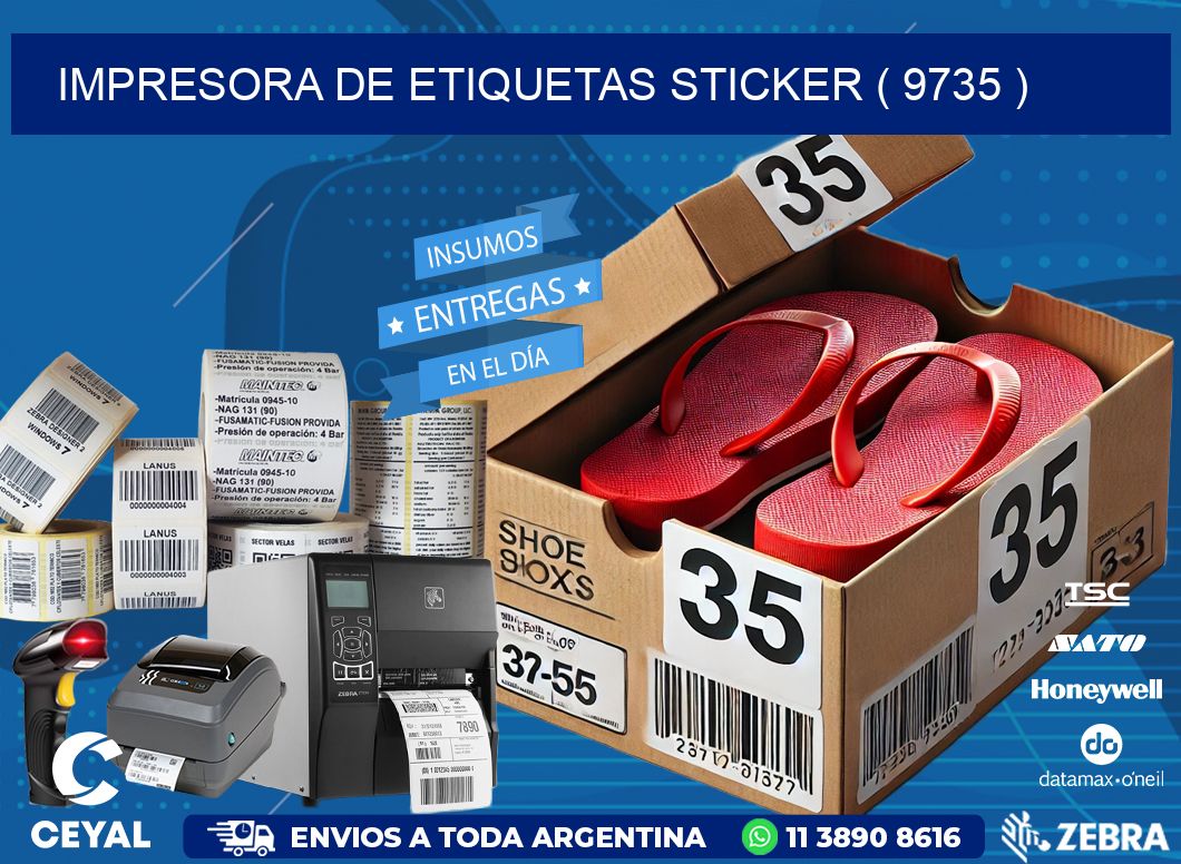 impresora de etiquetas sticker ( 9735 )