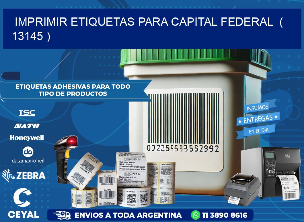 imprimir etiquetas para capital federal ( 13145 )