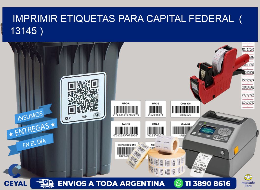 imprimir etiquetas para capital federal ( 13145 )