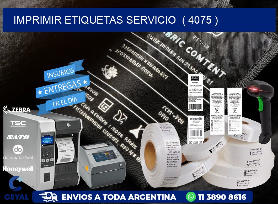 imprimir etiquetas servicio  ( 4075 )