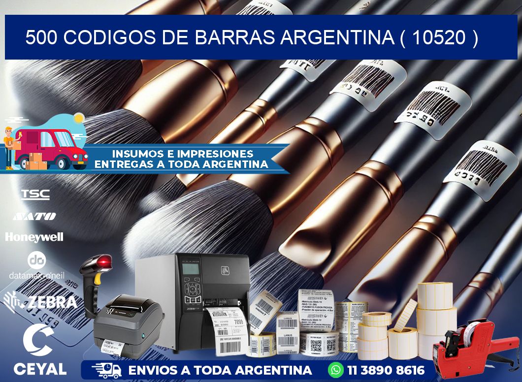 500 codigos de barras argentina ( 10520 )