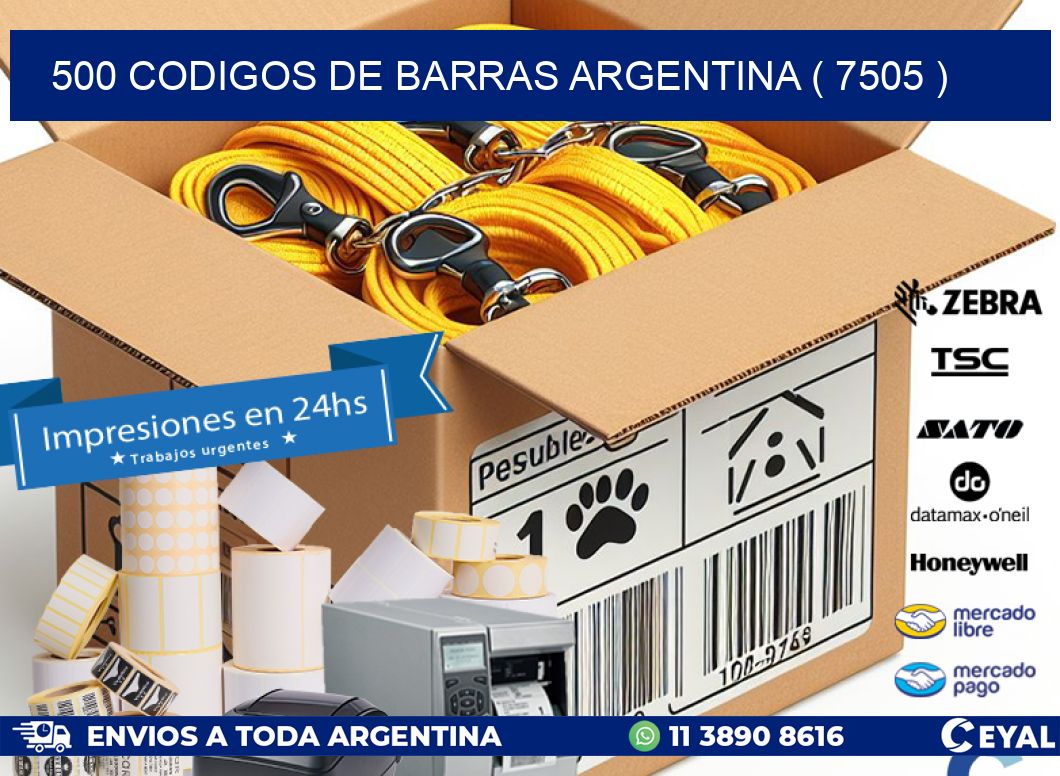 500 codigos de barras argentina ( 7505 )