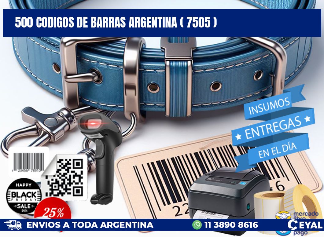 500 codigos de barras argentina ( 7505 )