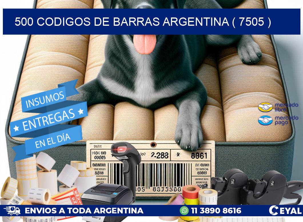 500 codigos de barras argentina ( 7505 )
