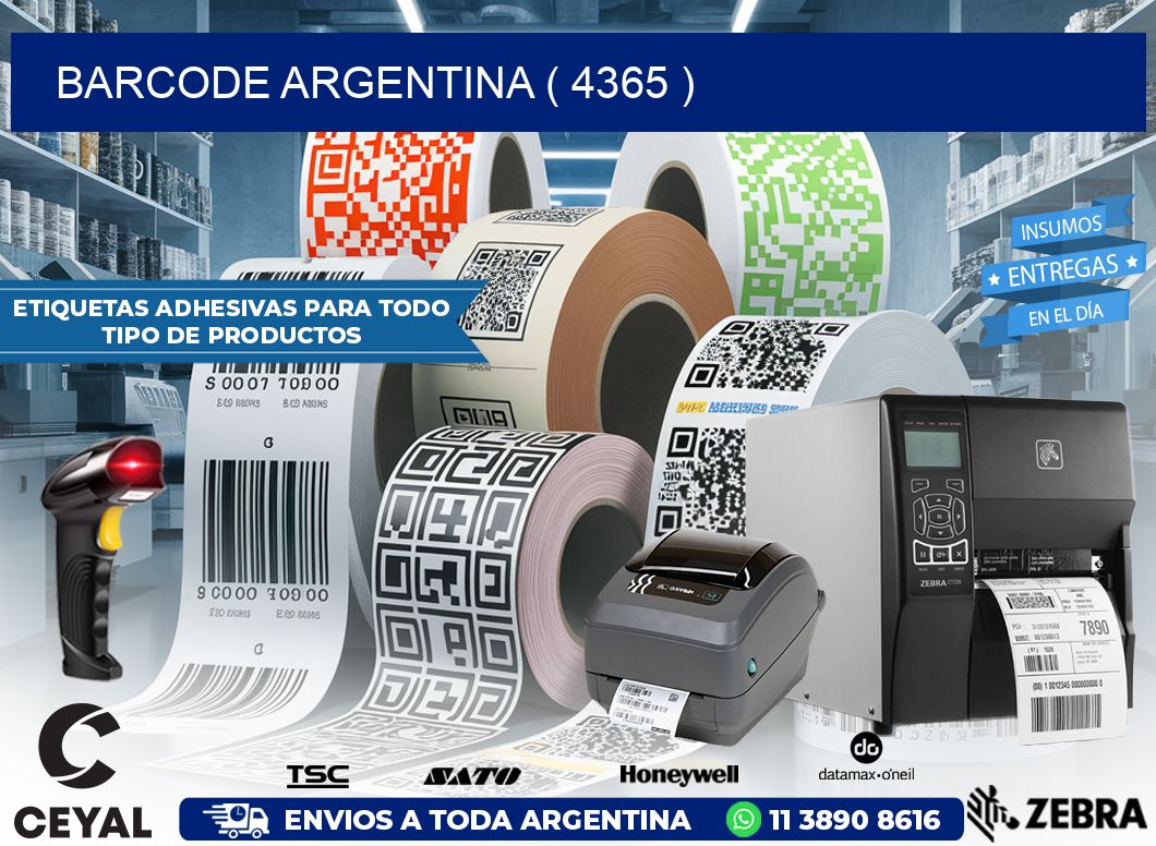 BARCODE ARGENTINA ( 4365 )