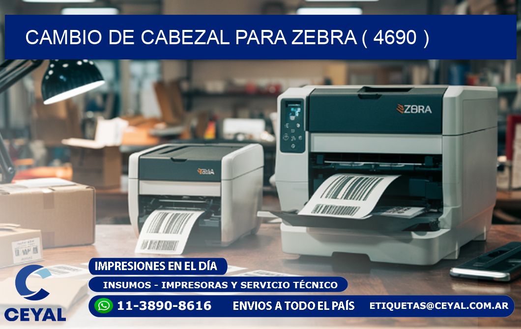 CAMBIO DE CABEZAL PARA ZEBRA ( 4690 )