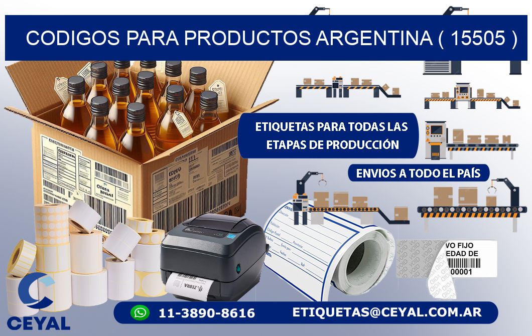 CODIGOS PARA PRODUCTOS ARGENTINA ( 15505 )