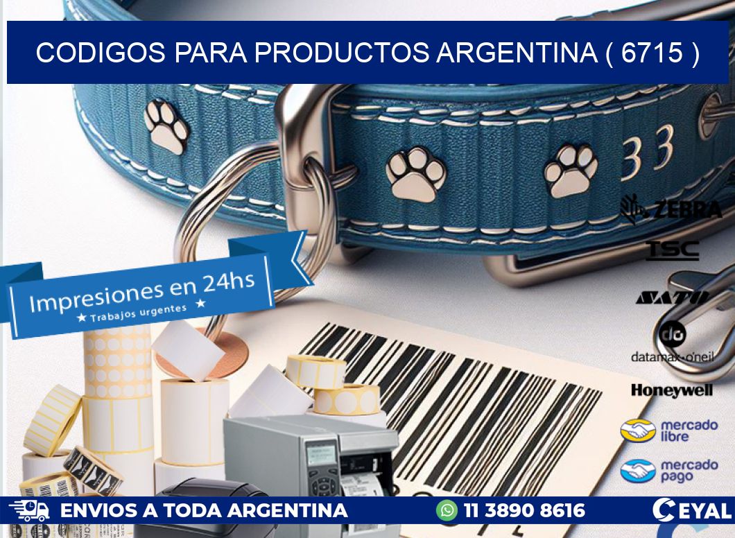 CODIGOS PARA PRODUCTOS ARGENTINA ( 6715 )