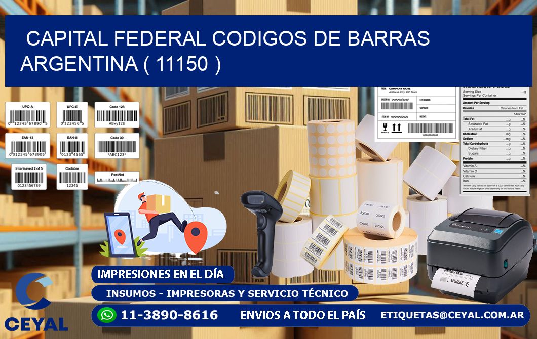 Capital federal codigos de barras argentina ( 11150 )