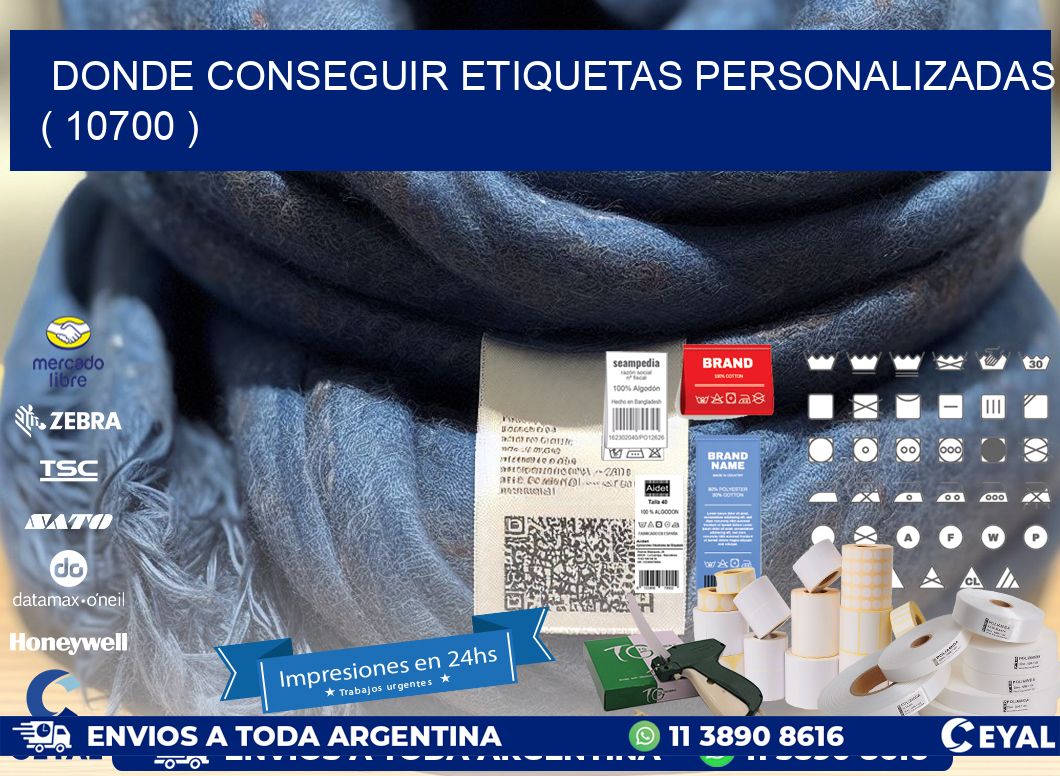 DONDE CONSEGUIR ETIQUETAS PERSONALIZADAS ( 10700 )