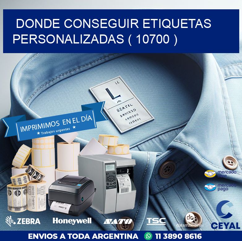 DONDE CONSEGUIR ETIQUETAS PERSONALIZADAS ( 10700 )