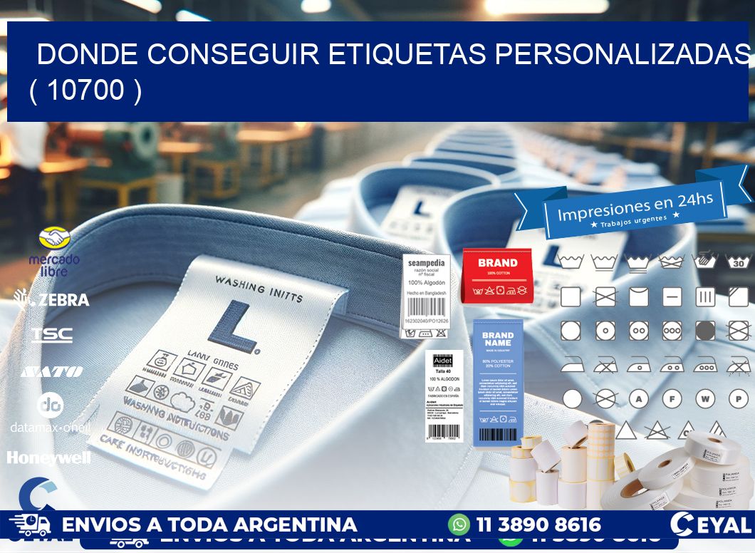 DONDE CONSEGUIR ETIQUETAS PERSONALIZADAS ( 10700 )