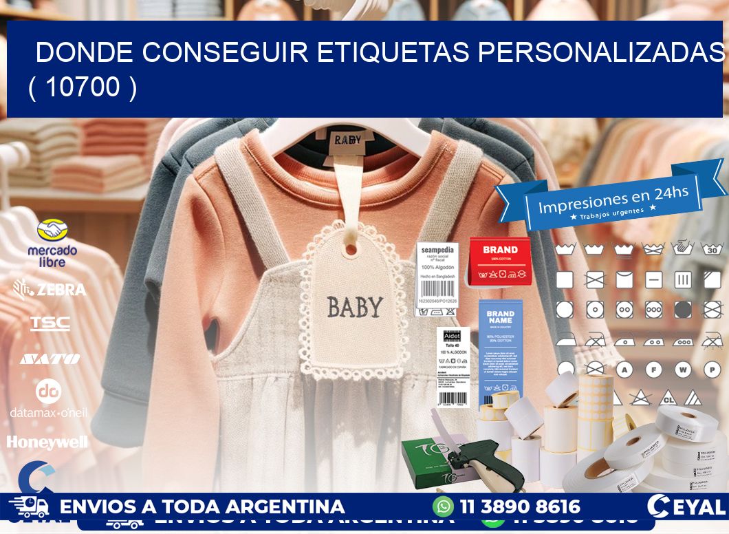 DONDE CONSEGUIR ETIQUETAS PERSONALIZADAS ( 10700 )