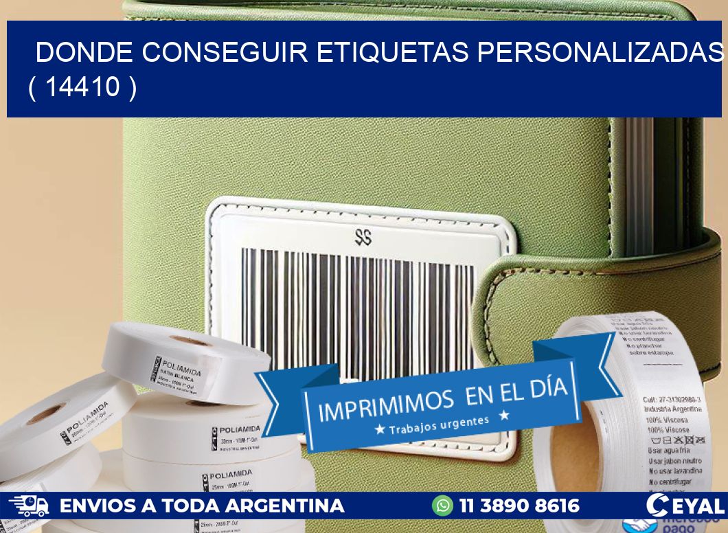 DONDE CONSEGUIR ETIQUETAS PERSONALIZADAS ( 14410 )