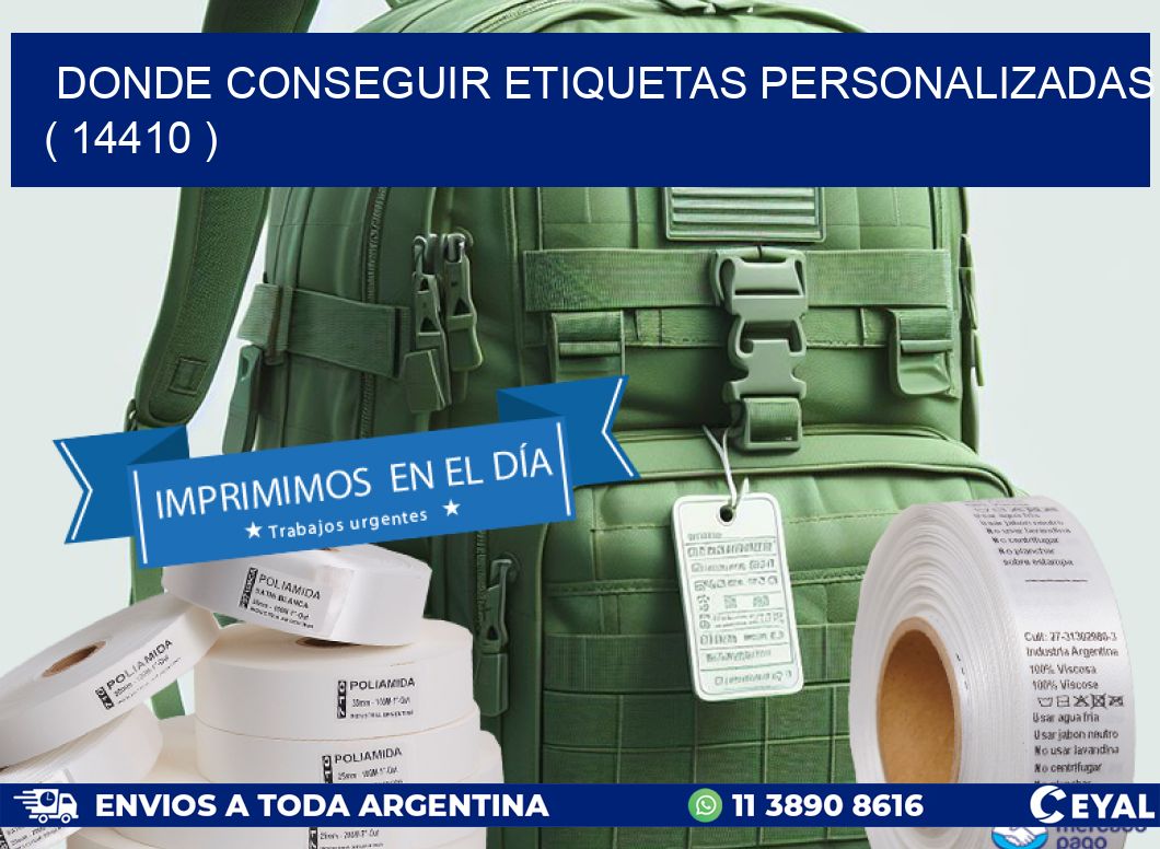 DONDE CONSEGUIR ETIQUETAS PERSONALIZADAS ( 14410 )