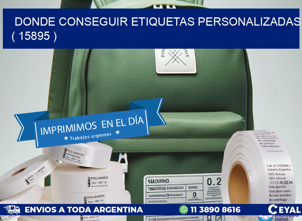 DONDE CONSEGUIR ETIQUETAS PERSONALIZADAS ( 15895 )