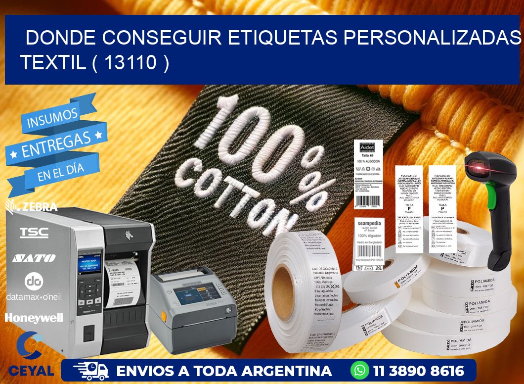 DONDE CONSEGUIR ETIQUETAS PERSONALIZADAS TEXTIL ( 13110 )