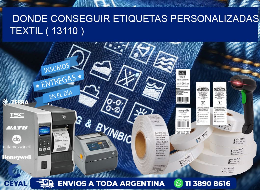 DONDE CONSEGUIR ETIQUETAS PERSONALIZADAS TEXTIL ( 13110 )