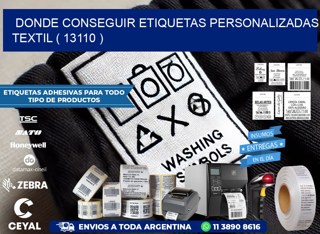 DONDE CONSEGUIR ETIQUETAS PERSONALIZADAS TEXTIL ( 13110 )