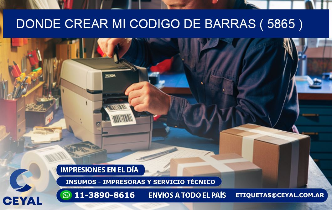 DONDE CREAR MI CODIGO DE BARRAS ( 5865 )