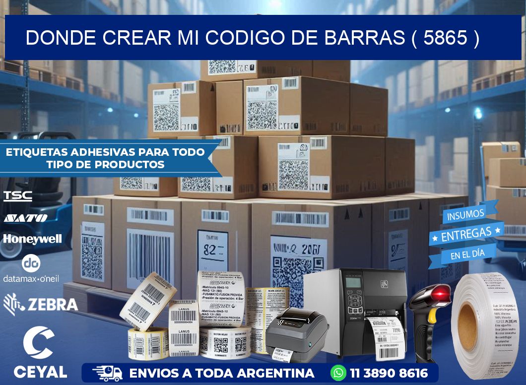 DONDE CREAR MI CODIGO DE BARRAS ( 5865 )