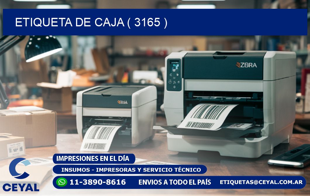 ETIQUETA DE CAJA ( 3165 )