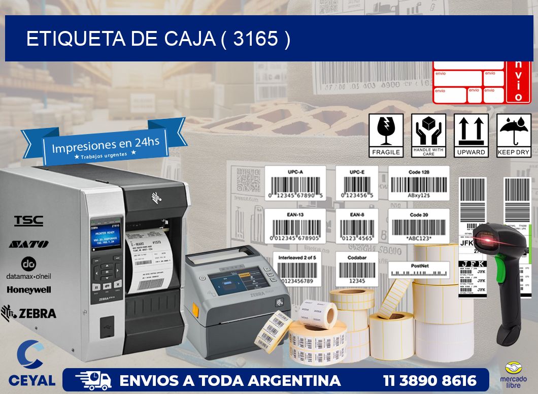 ETIQUETA DE CAJA ( 3165 )