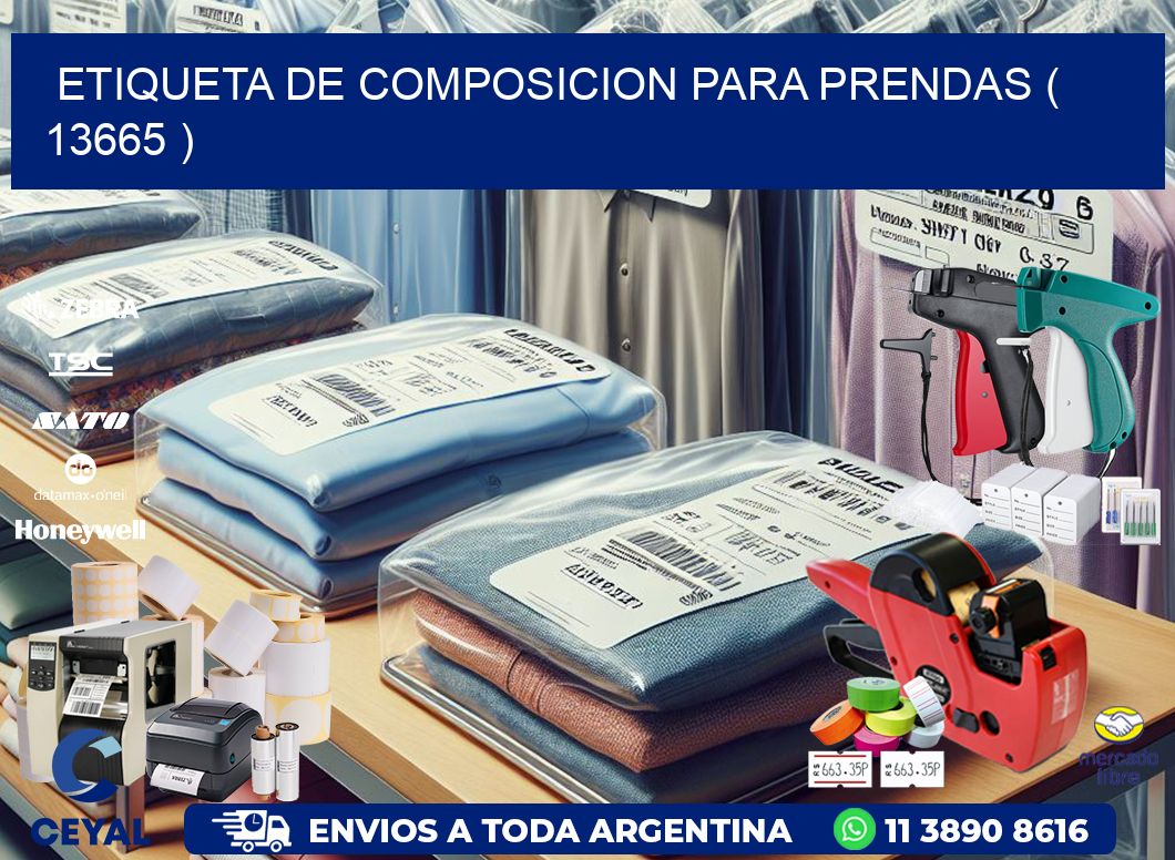ETIQUETA DE COMPOSICION PARA PRENDAS ( 13665 )
