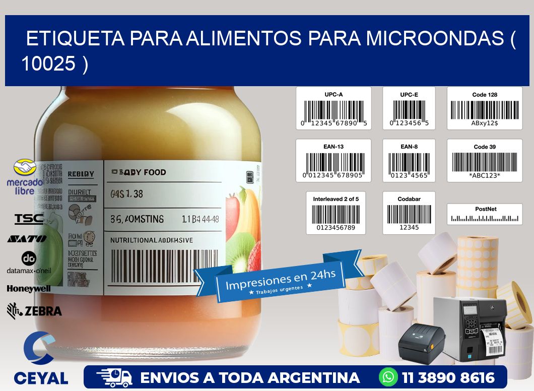 ETIQUETA PARA ALIMENTOS PARA MICROONDAS ( 10025 )
