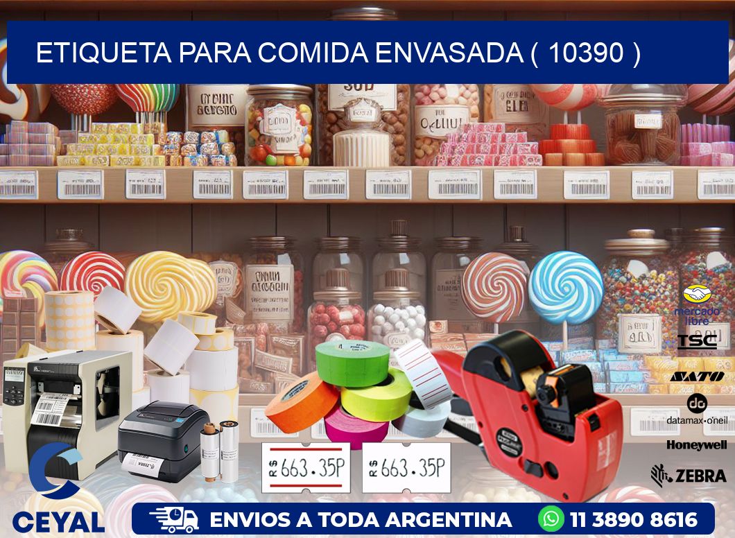 ETIQUETA PARA COMIDA ENVASADA ( 10390 )